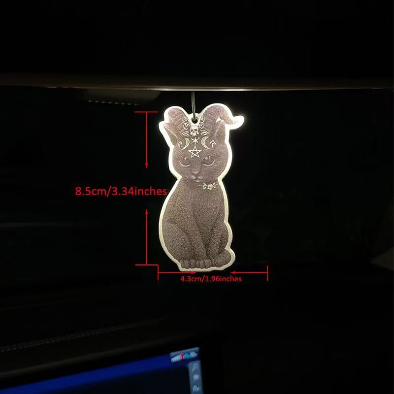 Best-selling Custom design Hanging air freshener Portable car perfume Mystery Cat statue car air freshener