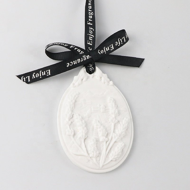 Stocked Hanging Home Car Wardrobe Air Freshener Scented Ceramic Aroma Plaster Flower Porcelain Fragrance Essential Oil Diffuser