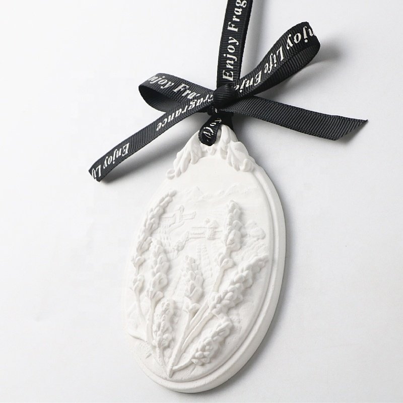 Stocked Hanging Home Car Wardrobe Air Freshener Scented Ceramic Aroma Plaster Flower Porcelain Fragrance Essential Oil Diffuser