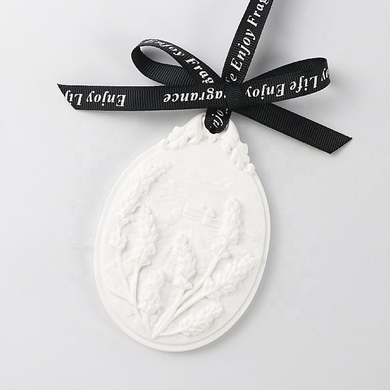 Stocked Hanging Home Car Wardrobe Air Freshener Scented Ceramic Aroma Plaster Flower Porcelain Fragrance Essential Oil Diffuser