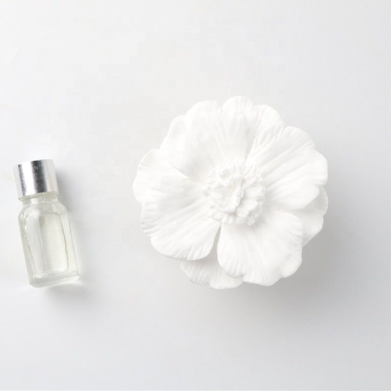 Hot Sale Home Car Air Freshener Aromatherapy Scented Ceramic Aroma Plaster Porcelain Flower Fragrance Essential Oil Diffuser