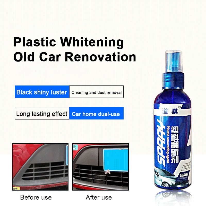 Auto Plastic Restorer Back To Black Gloss 100ml Car Cleaning Autos Polish And Repair Coating Renovator For Cars Detailing