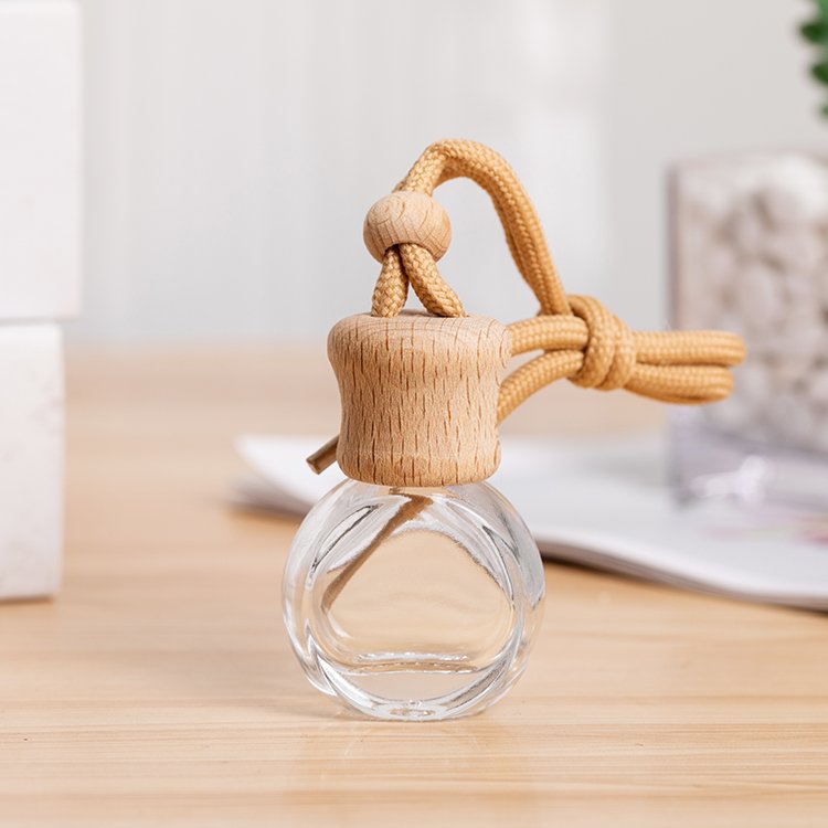 High Waist Car Freshener with Brown Rope Bottle Mounts Air Conditioning Hole Interior Decoration Empty Perfume Bottle