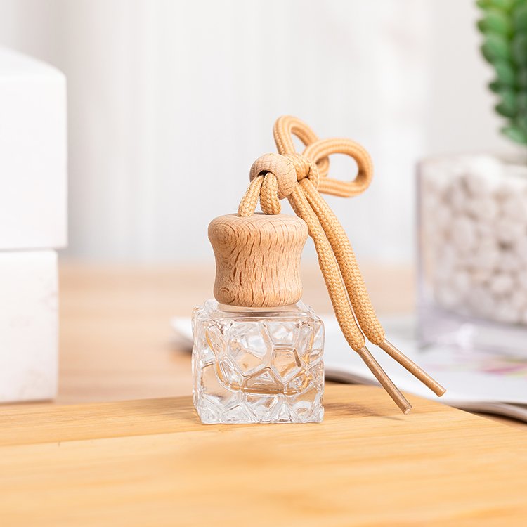 High Waist Car Freshener with Brown Rope Bottle Mounts Air Conditioning Hole Interior Decoration Empty Perfume Bottle