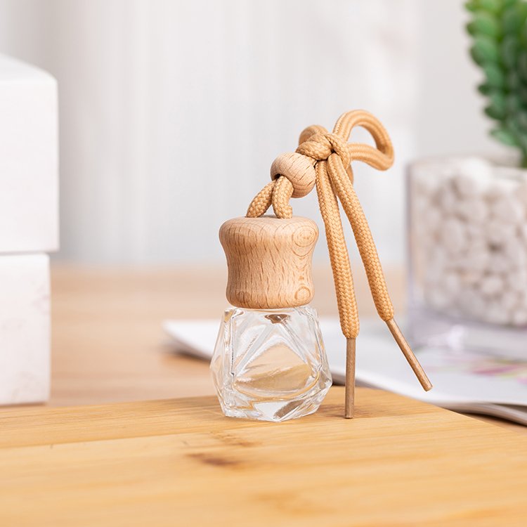 High Waist Car Freshener with Brown Rope Bottle Mounts Air Conditioning Hole Interior Decoration Empty Perfume Bottle