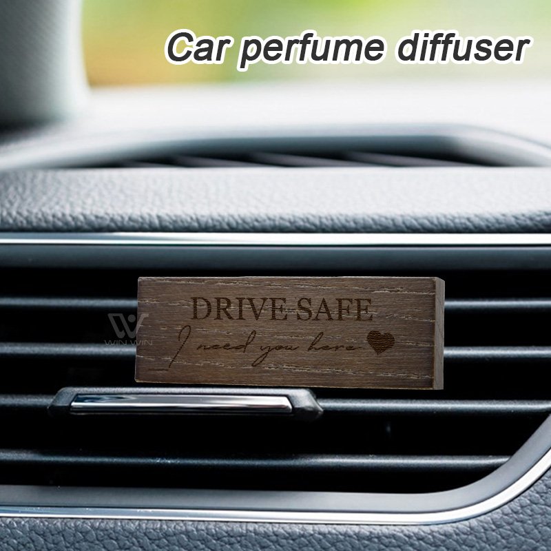 OEM Car Fragrance Perfume Diffuser Vent Exhaust Clip Wooden Car Scent Air Freshener Car Perfume Wood Vent Lid Oil Diffuser