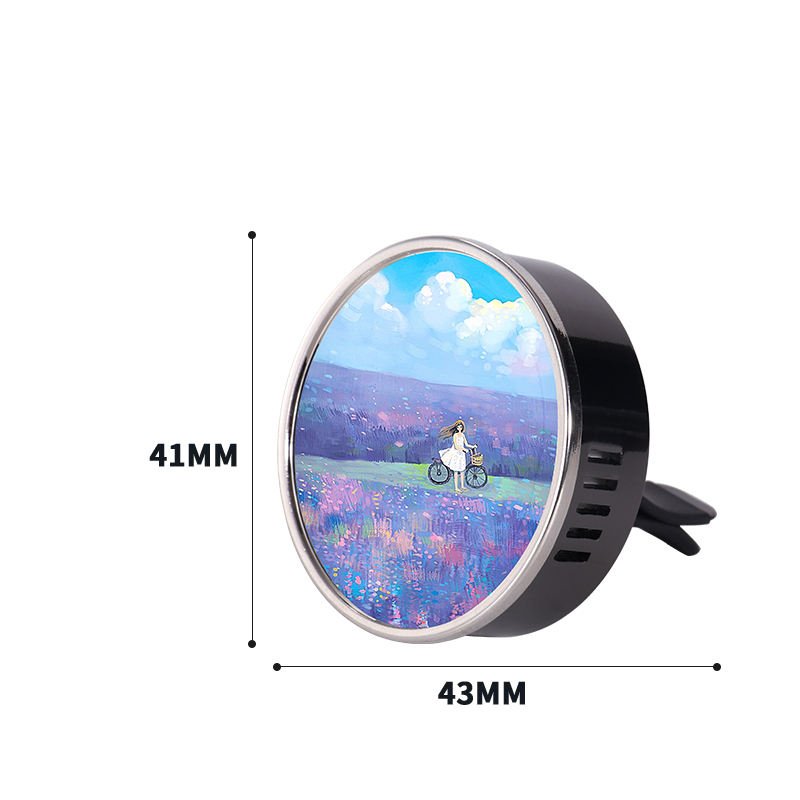 DIY Logo Design Portable Perfume Mini Metal Car Air Vent Clip Sublimation Blanks Car Airshener with Aluminum Sheet