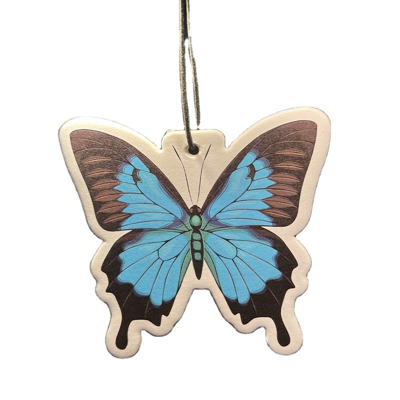 Fanshaped car freshener from hanging mirror type
