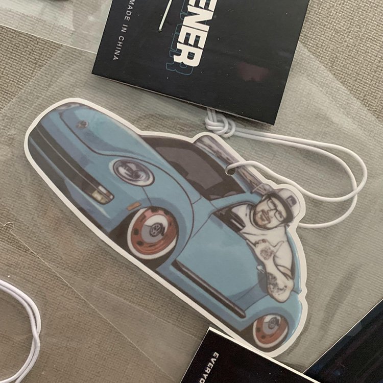 New Long Lasting all scents designer printed paper liquid car logo scented custom air freshener