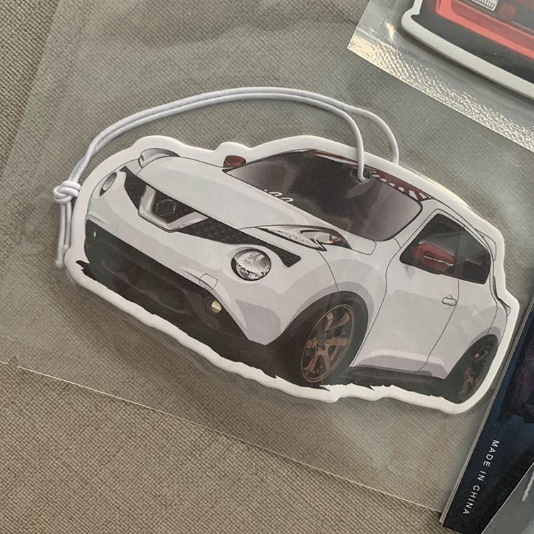 New Long Lasting all scents designer printed paper liquid car logo scented custom air freshener