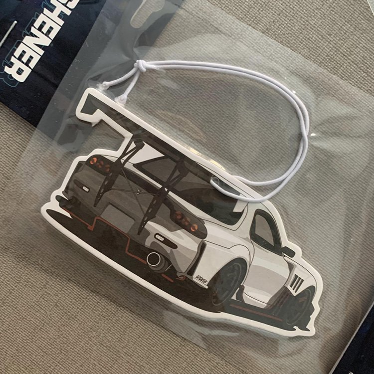 New Long Lasting all scents designer printed paper liquid car logo scented custom air freshener