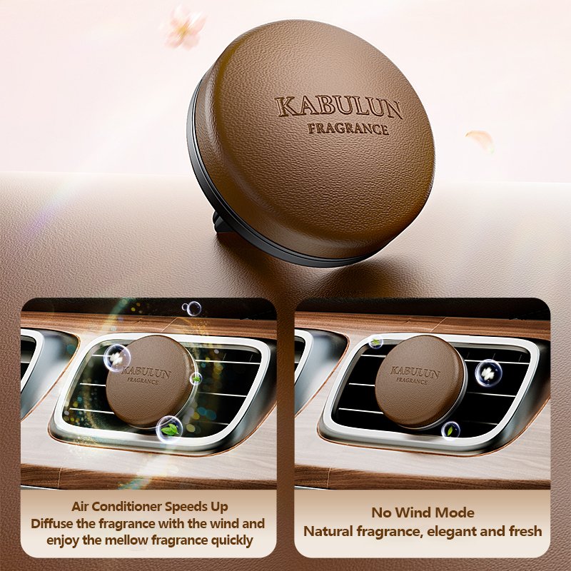 Leather Surface Air Freshener Luxury Car Aroma Vents Car Air Fragrance Hanging Air Freshener