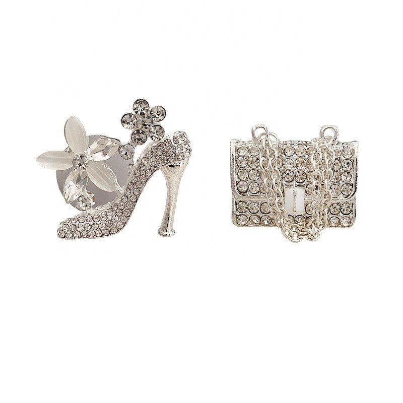 High Heel Shoe Magic Bag Rhinestone Car Air Freshener Vent Clip Charms Crystal Bling Car Accessories