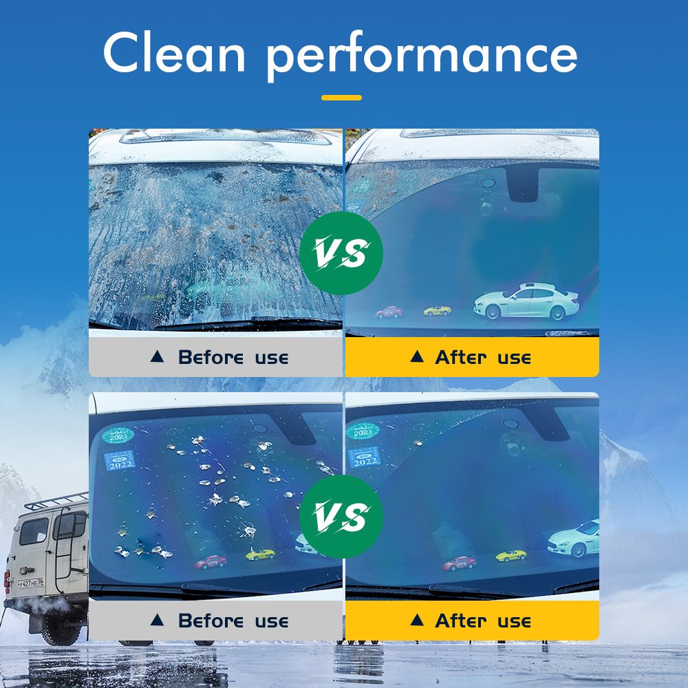 Sanvo tube glass car cleaner sponge window scraper car window shiner spray Car windshield glass oil film Glass Cleaner