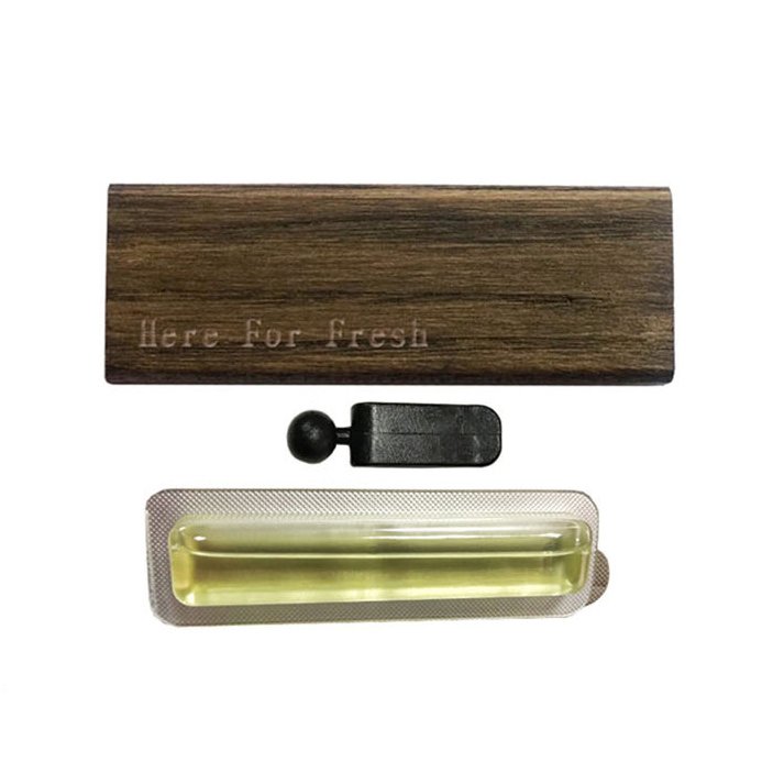 Luxury Wooden Liquid Membrane Diffuser Car Perfume Fragrance Scented Air Freshener With Clip