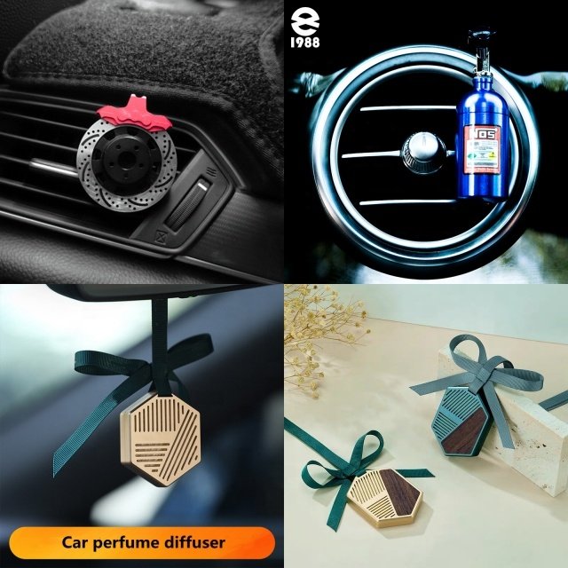 Custom Luxury Car Gel Perfume Diffuser with Ambient Lighting Aromatherapy Air Freshener for Vent Placement