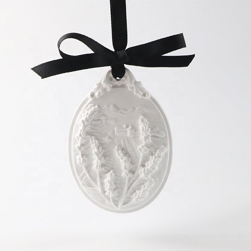 Hanging Wardrobe Car Aroma Air Freshener Decoration Scented Ceramic Fragrance Stone Porcelain Flower Essential Oil Diffuser