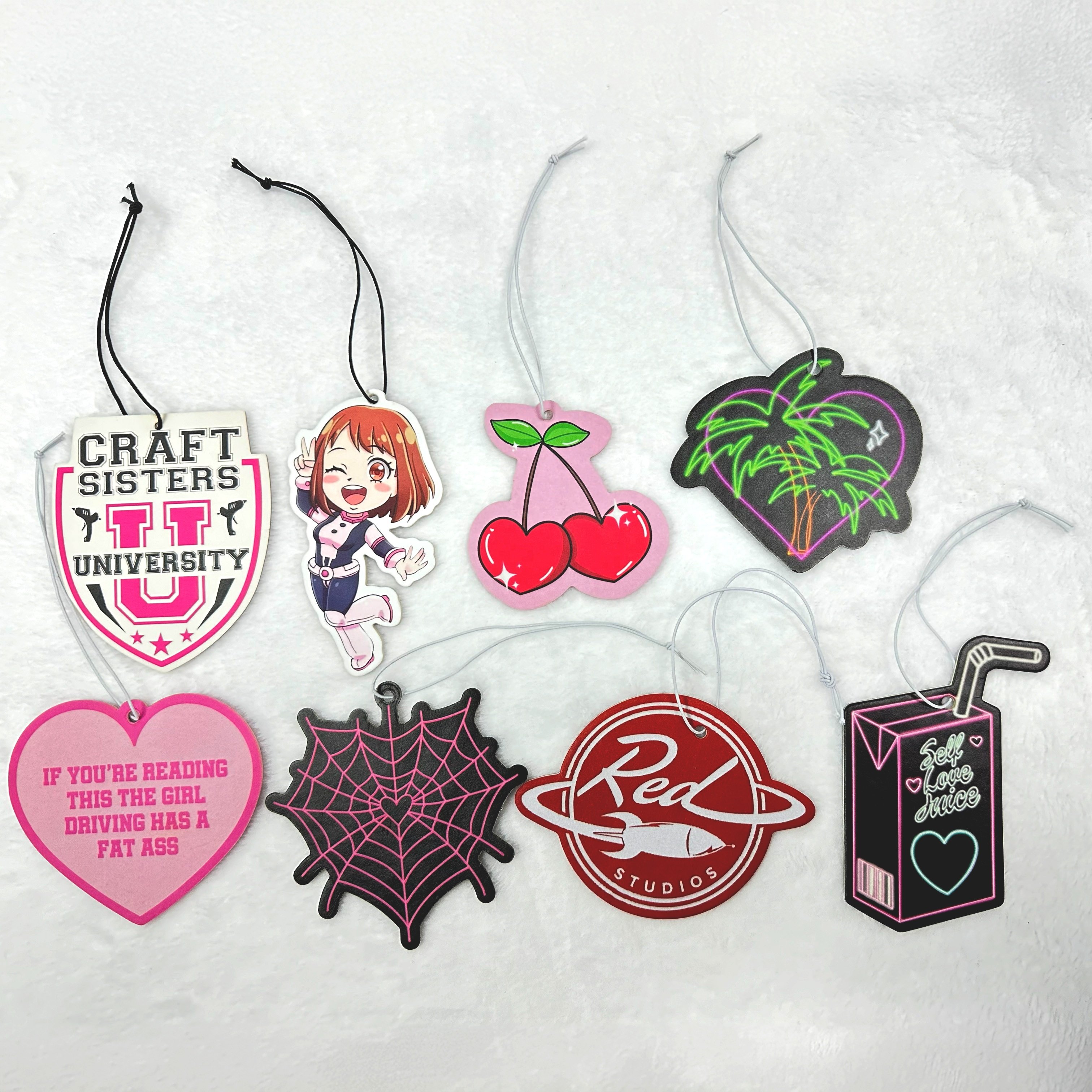 Customized Design long lasting Hanging Air Freshener Portable Car Perfume Cologne Ocean Jasmine Fragrances Cotton Paper Material