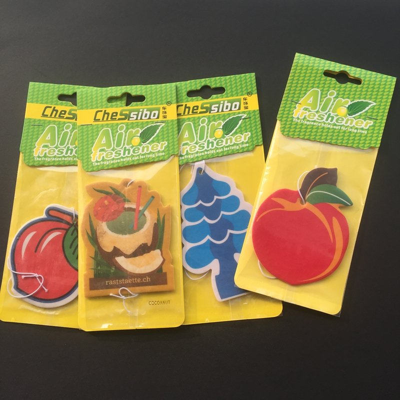 Customized Eco-Friendly Tree Shape Paper Car Perfume Fragrant Apple Lily Jasmine Forest Orange Lily Scents Made Cotton Paper
