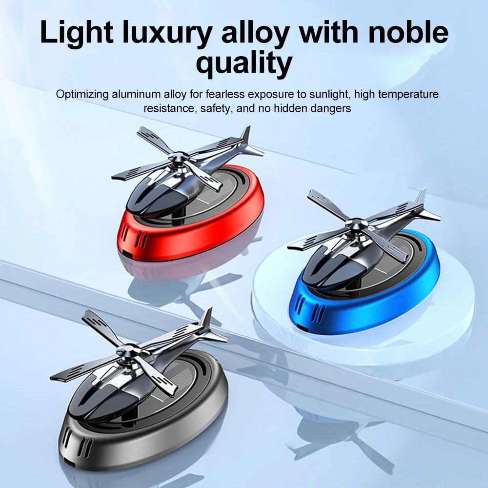 1Pc Helicopter Car Air Freshener Rotating Solar Car Perfume Diffuser Aromatherapy Air Freshener Car Interior