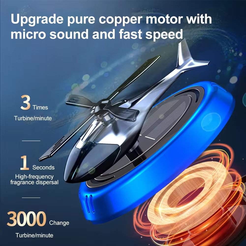 1Pc Helicopter Car Air Freshener Rotating Solar Car Perfume Diffuser Aromatherapy Air Freshener Car Interior