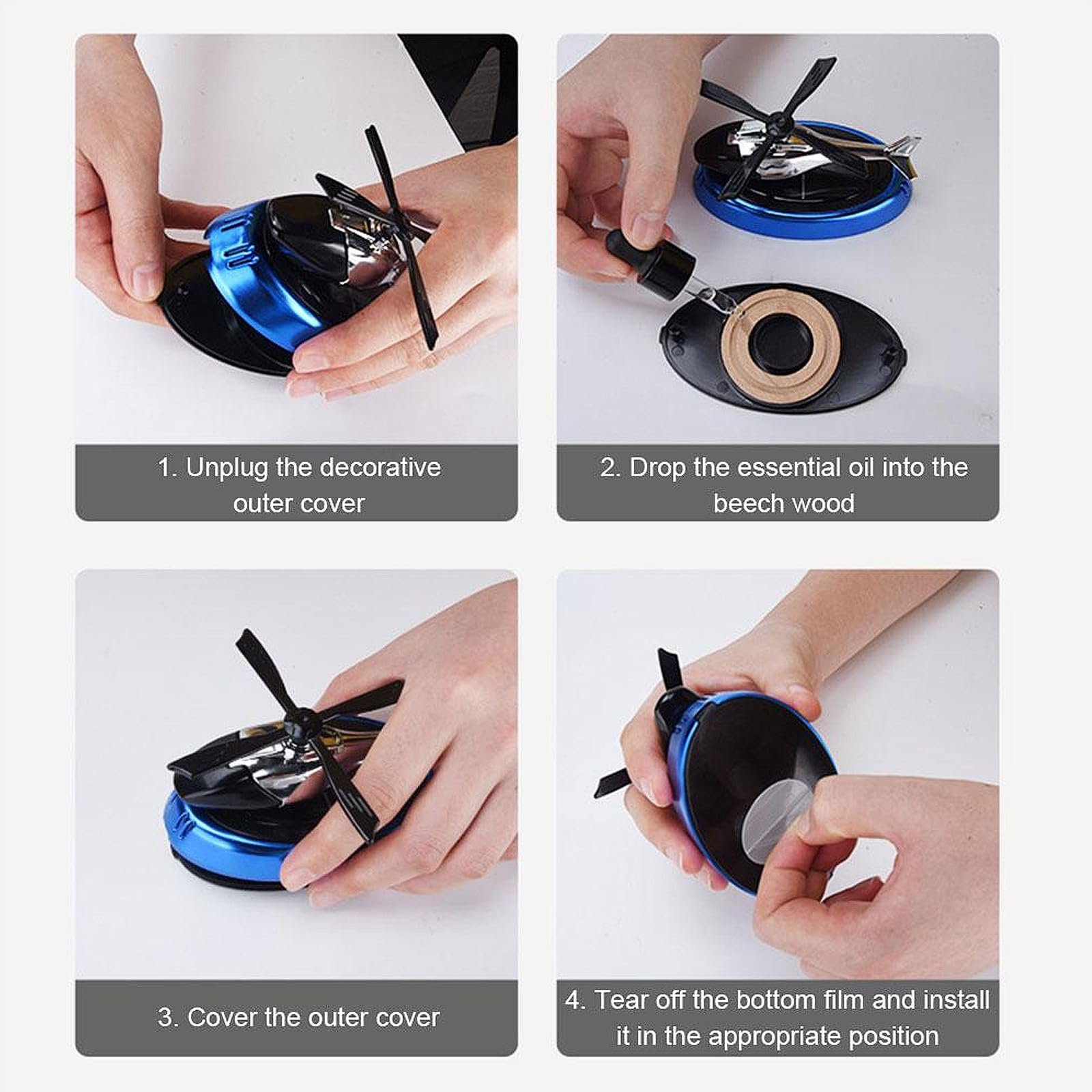 1Pc Helicopter Car Air Freshener Rotating Solar Car Perfume Diffuser Aromatherapy Air Freshener Car Interior