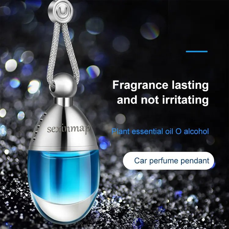 Wholesale Custom Logo 7-8ml Car Air Freshener Hanging Glass Bottle Diffuser Pendant Car Perfume