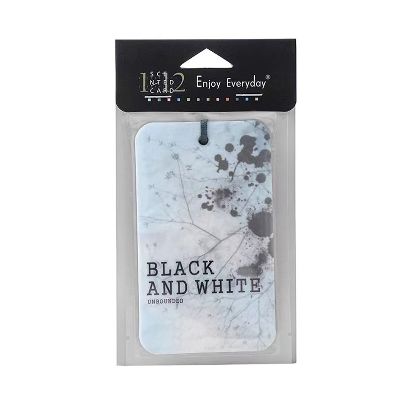 Free Sample 11*6.5cm Scented Air Freshener Paper Card Car Hanging Fragrance Perfumed Absorbent Card