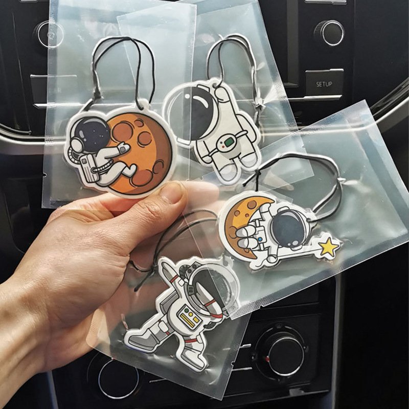Bulk cheap price stock ready to ship cute kawaii designs paper perfume custom logo car air fresheners