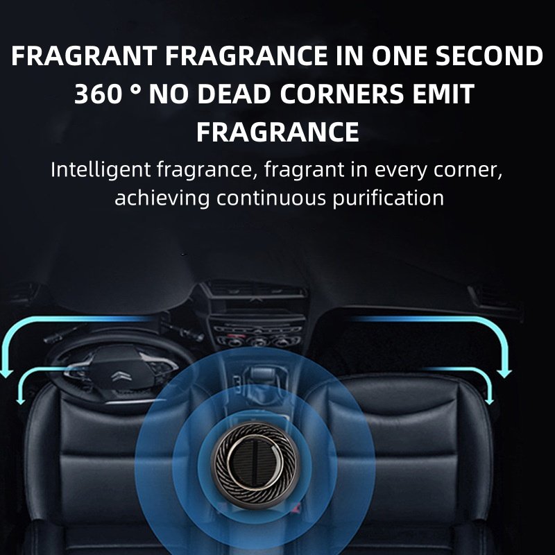 2024 New Mini Solar-Powered Rotating Smart Diffuser Car Air Fresheners Car Perfume