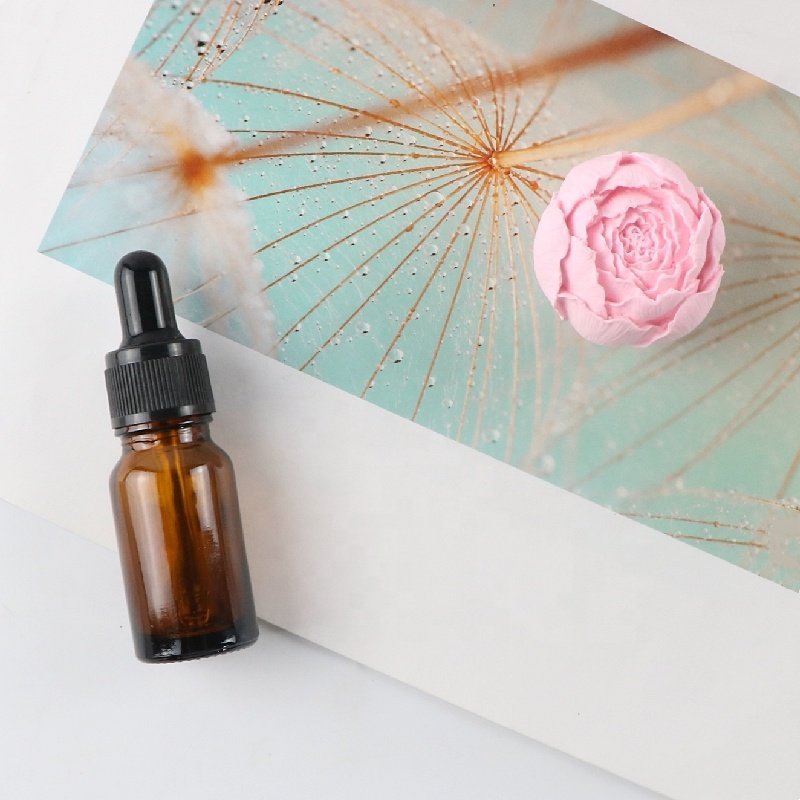Stocked Scented Ceramic Peony Flower Shaped Aroma Plaster Porcelain Fragrance Essential Oil Diffuser Car Vent Clip Air Freshener