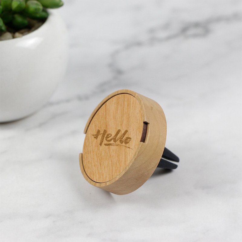 Design your own logo Wood Aluminum alloy car air fresheners vent clips air freshener car
