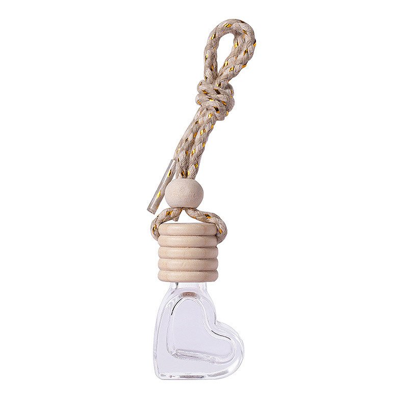 Square Car 8Ml 10Ml Car Air Freshener Hanging Flower Fragrance Essential Oil Diffuser Car Class Air Freshener With Wood Lid