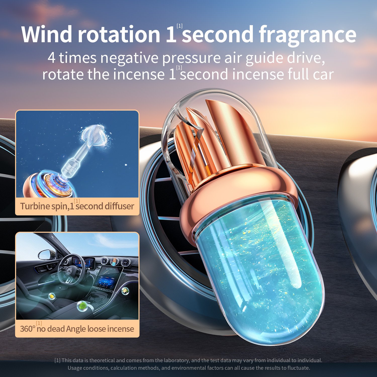 Luxury Modern Solid Spray Car Air Freshener Aromatherapy Cologne-Scented Car Perfume Clip Metal Air Purifier Elegant Box