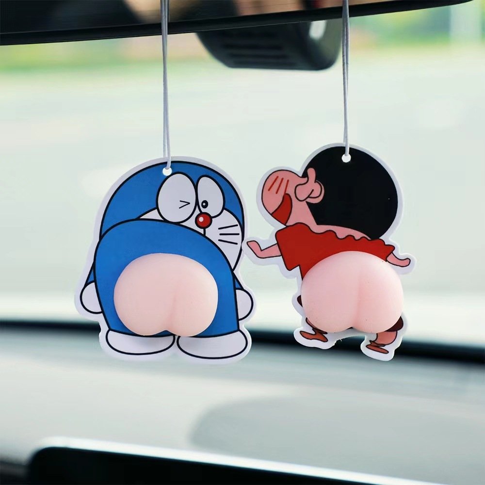Customized cute design car lasting fragrance cute corgi anime ass toys funny car air freshener