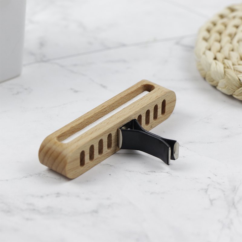 Car Interior Accessories Wooden Vent Aroma Air Freshener Mental Aromatherapy Car Holder Clip Essential Oil Stick Diffuser