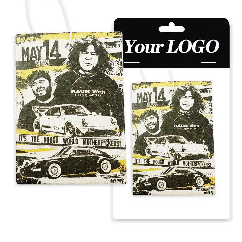 private label custom design car scent air freshener funny cardboard car air fragrance hanging paper air freshener for car home