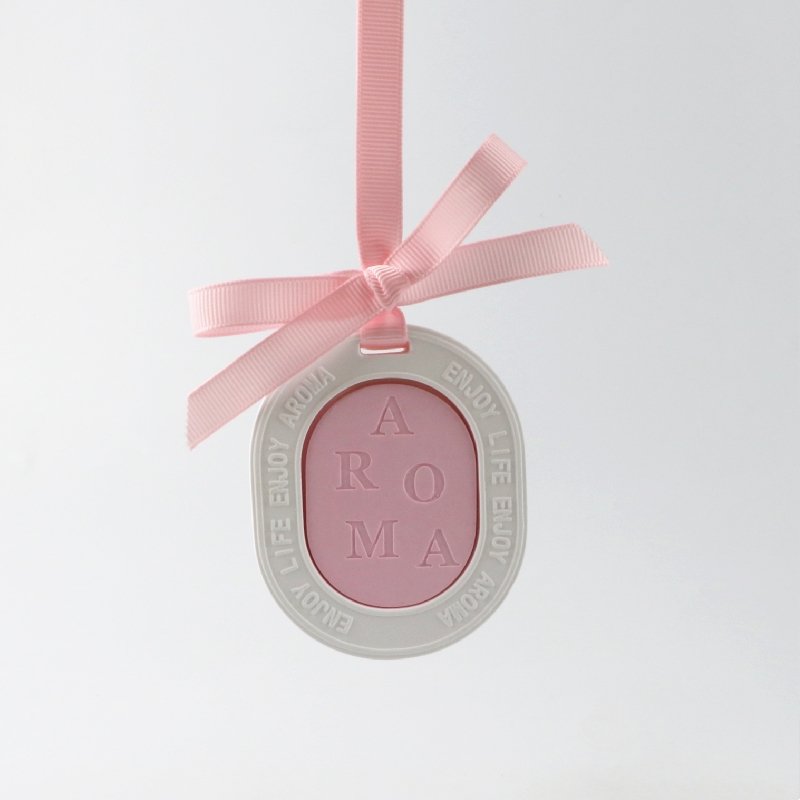 Ins Multiple Color Matched Home Car Air Freshener Oval Hanging Scented Ceramic Aroma Porcelain Fragrance Essential Oil Diffuser