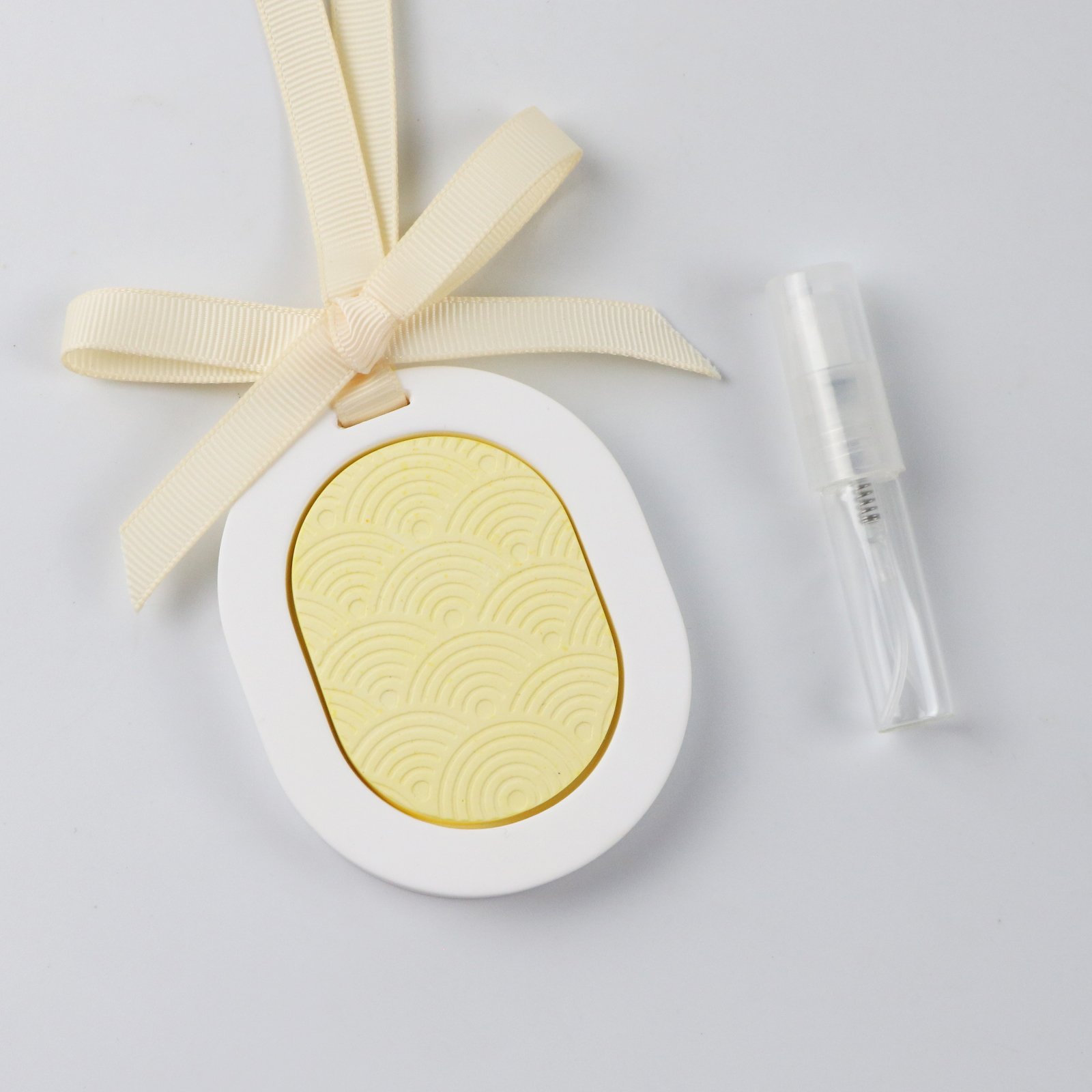 Color Matched Oval Ceramic Hanging Car Mirror Decoration Accessories Car Inner Windshield Hanging Air Freshener