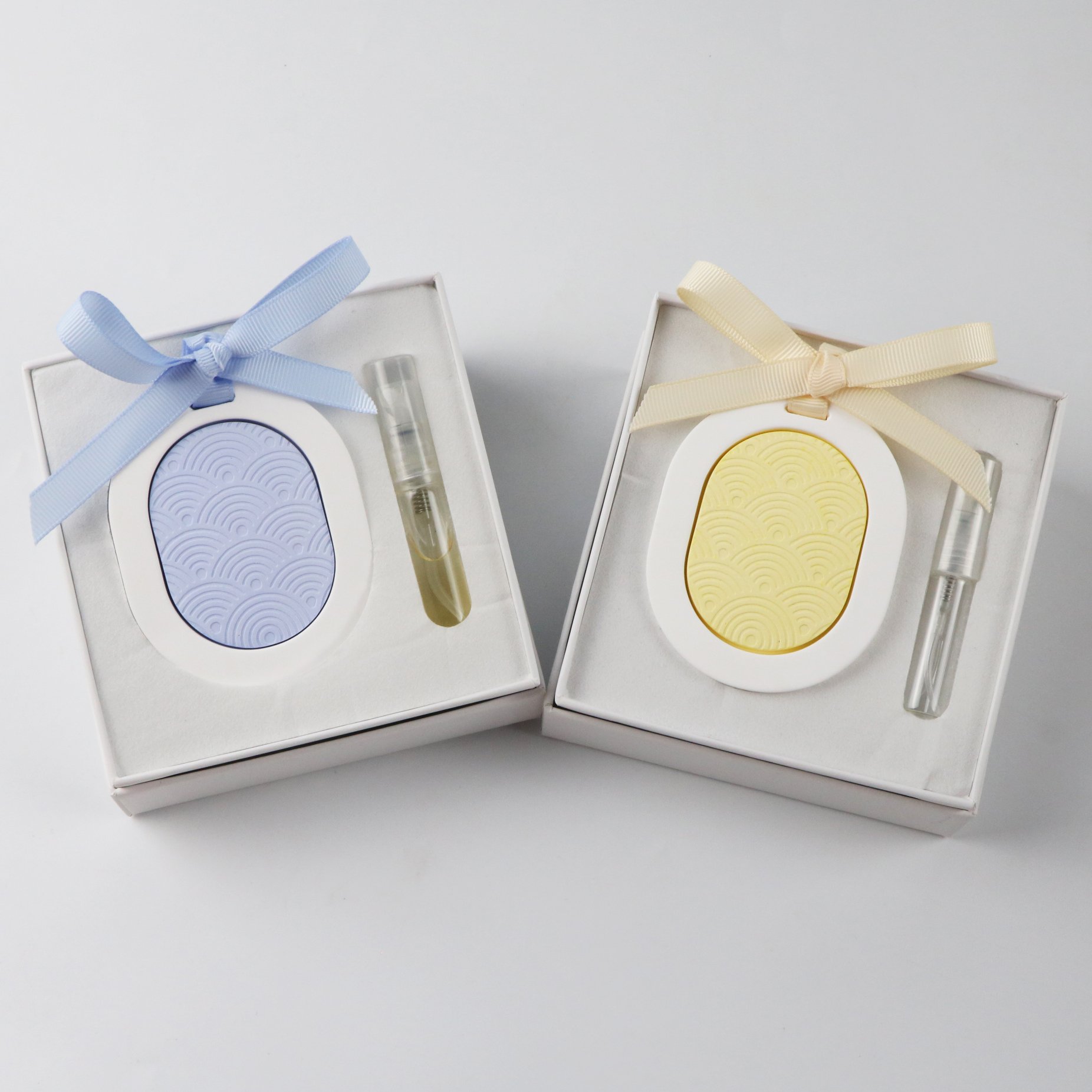 Color Matched Oval Ceramic Hanging Car Mirror Decoration Accessories Car Inner Windshield Hanging Air Freshener