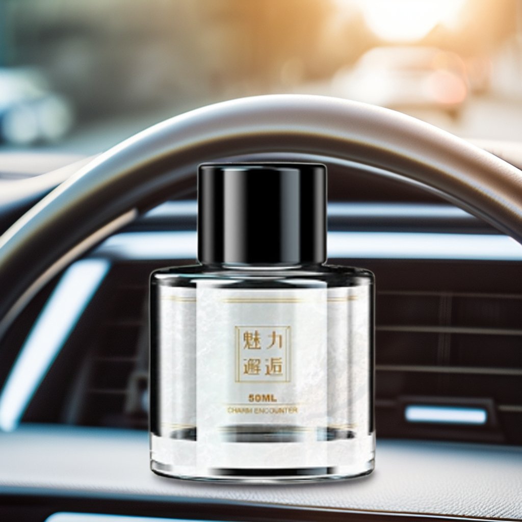 Modern 50ml Luxury Car Fragrance Glass Essential Oil Perfume Aromatherapy Function Dashboard Air Freshener Cologne Scent Gifts