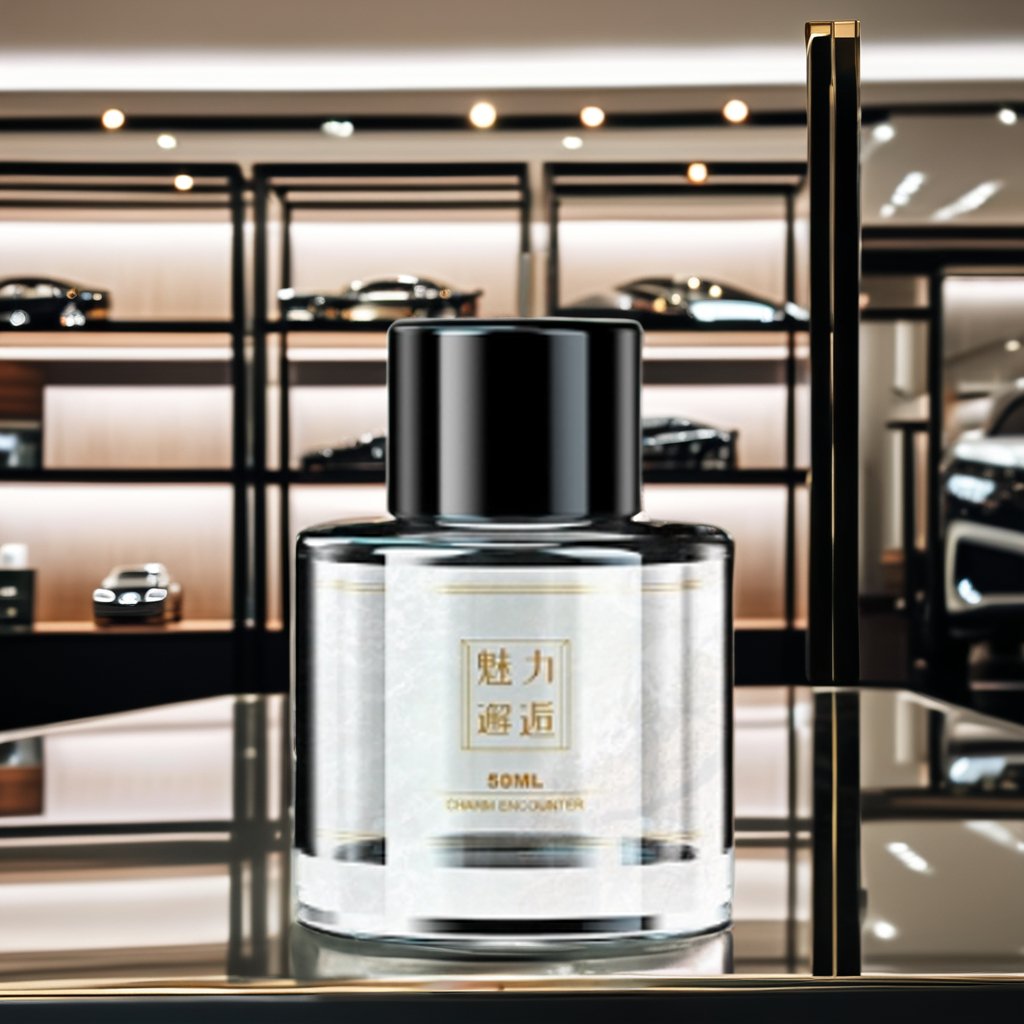 Modern 50ml Luxury Car Fragrance Glass Essential Oil Perfume Aromatherapy Function Dashboard Air Freshener Cologne Scent Gifts