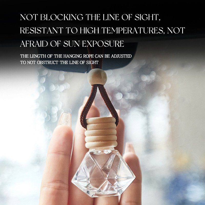 Luxury Air Freshener Car Perfume Fragrance Pendant Glass Bottle with Liquid Aromatherapy Home Car Air Fresheners
