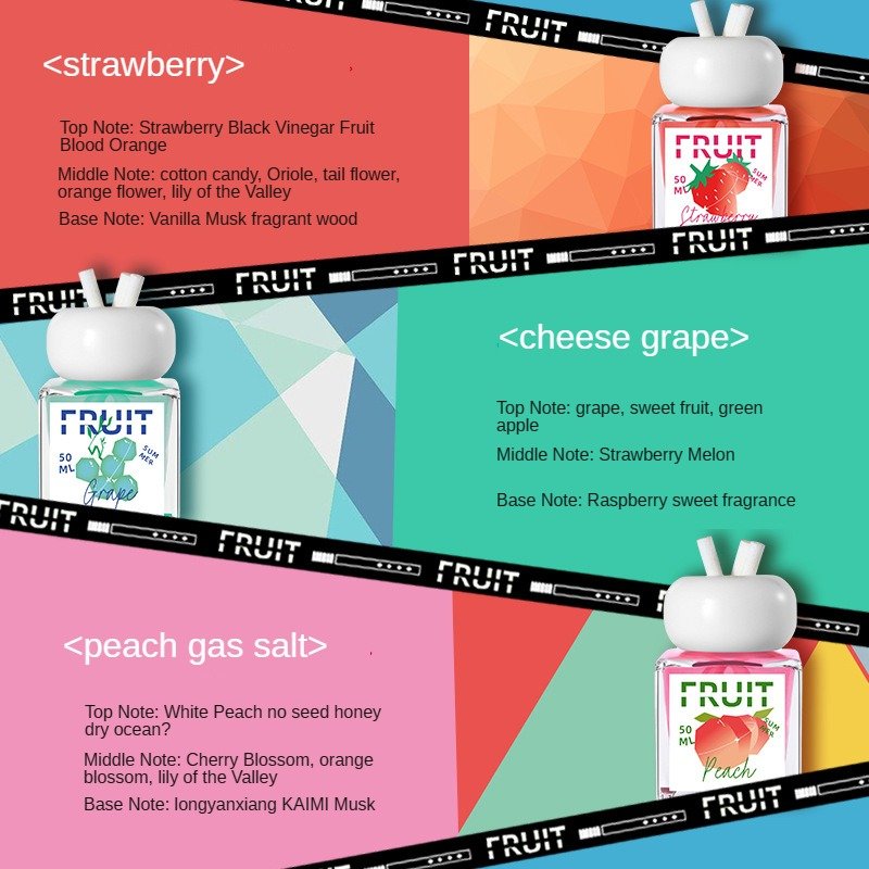 Wholesale Auto Air Freshener Aromatherapy Long Lasting Fruity Car Perfume Decoration Car Air Freshener