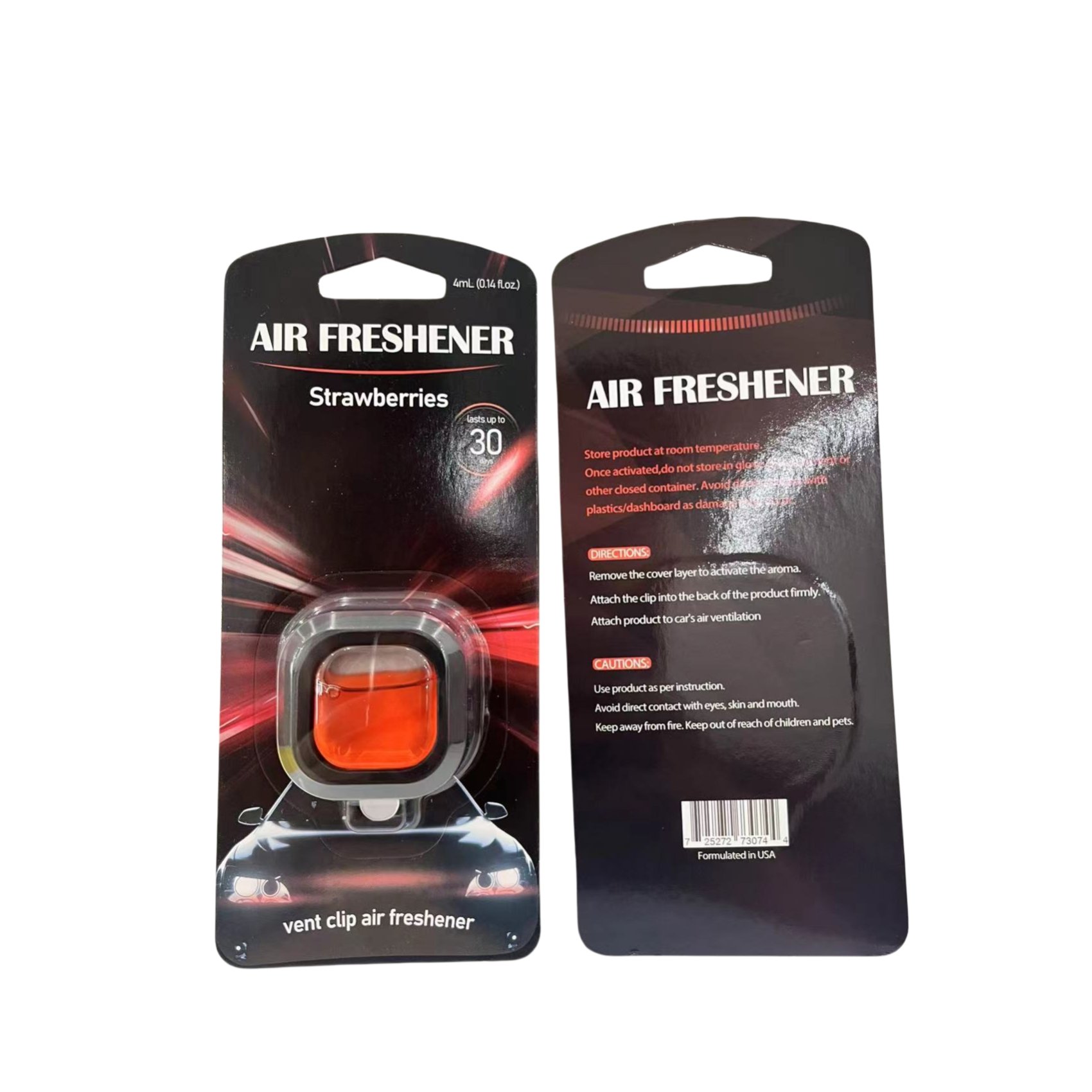 Strawberries Refill Custom Logo Car Air Conditioner Outlet Liquid Breathable Membrane Perfume Diffuser Vent Clip Air Freshener