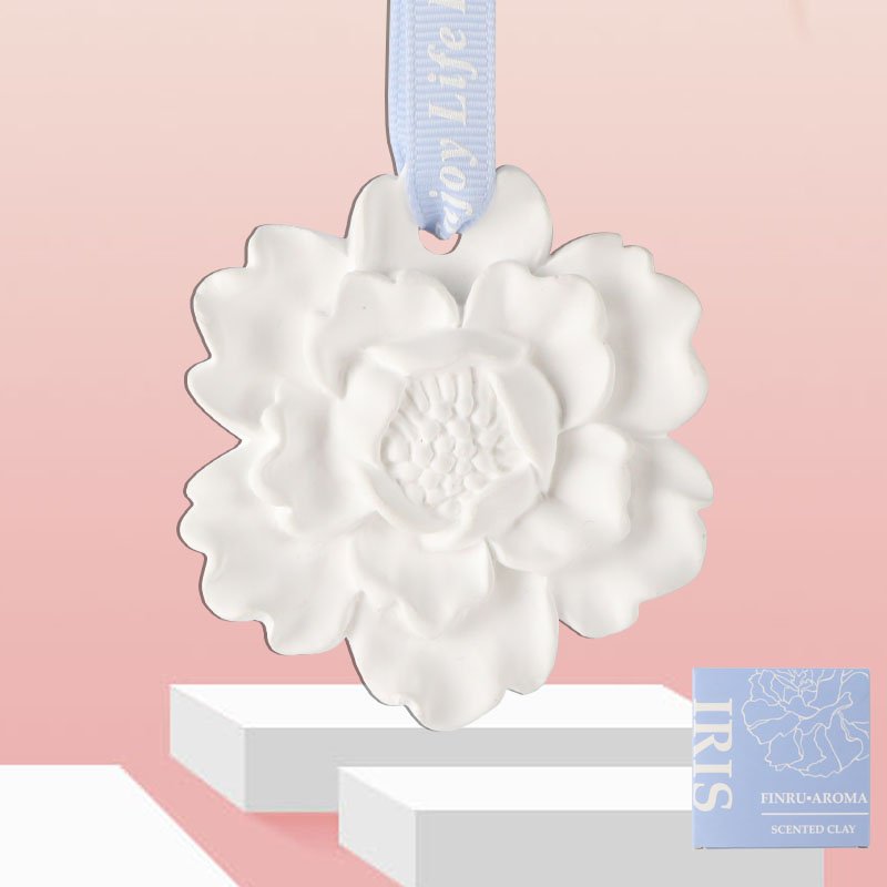 Factory Wholesale Air Freshener Hanging Decoration Pendant Scented Stone Ceramic Flower Aroma Plaster Fragrance Oil Diffuser