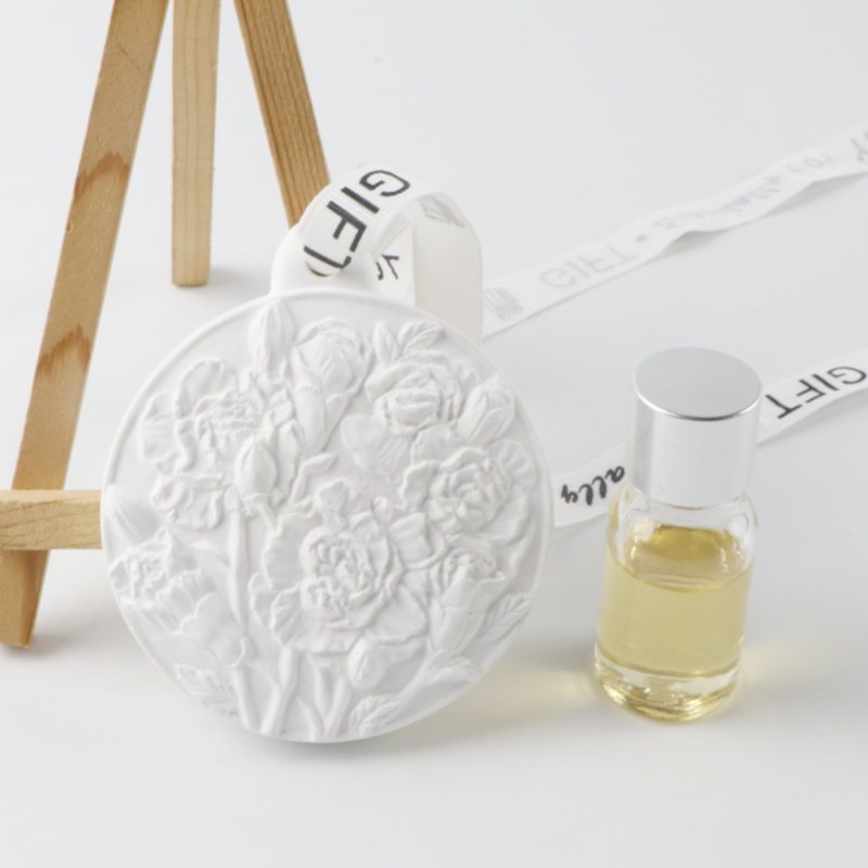 Customized logo Luxury Gift Set Hanging Wardrobe Air Freshener Scented Ceramic Aromatherapy Fragrance Essential Oil Diffuser