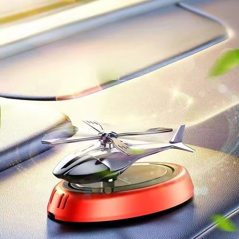 Car dashboard aircraft essential oil fragrance rotation interior air freshener solar diffuser for car