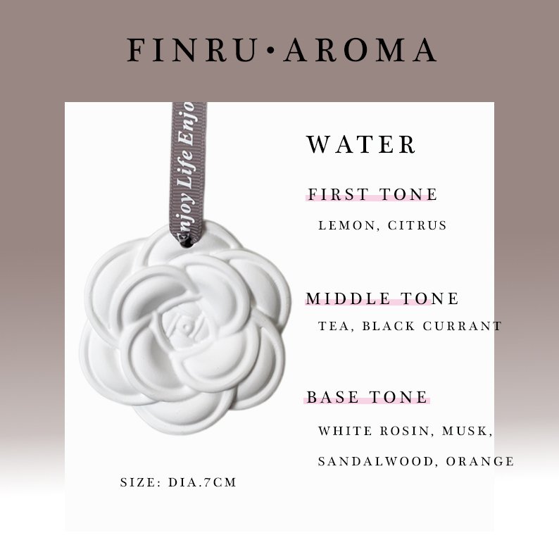 Stocked Hanging Car Wardrobe Air Freshener Scented Ceramic Camellia Flower Aroma Plaster Porcelain Flower Essential Oil Diffuser