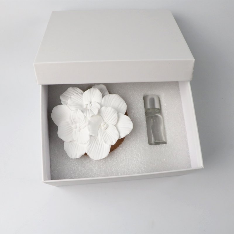 Decorative Aromatherapy Stone Home Air Freshener Scented Ceramic Flower Fragrance Porcelain Wooden Aroma Essential Oil Diffuser